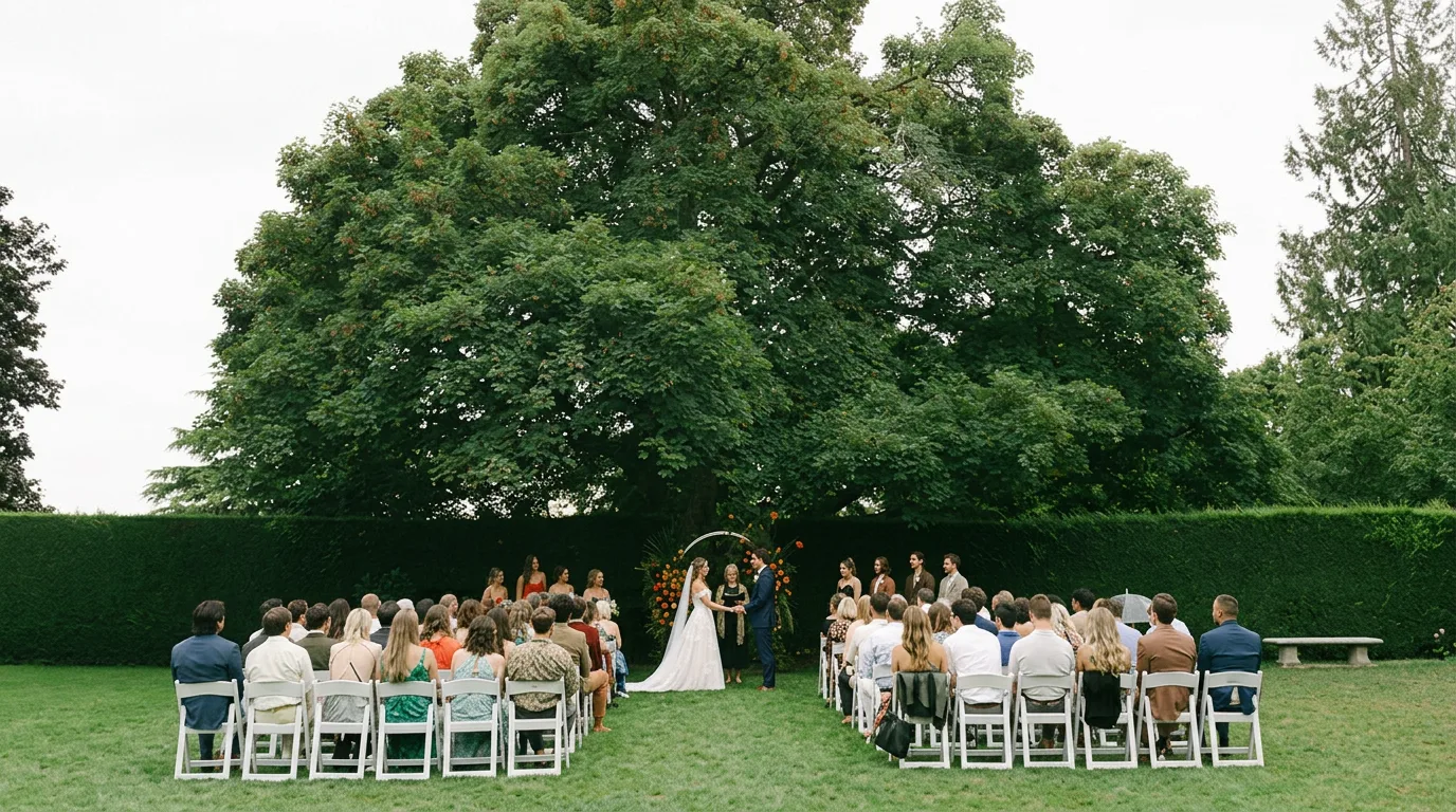 Full ceremony under the tree